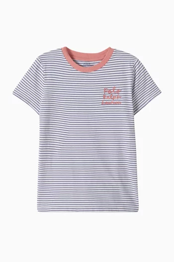 Stripe Logo T-shirt in Cotton-jersey