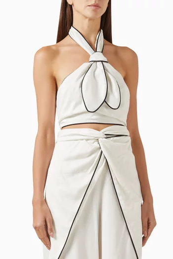 بلوزة إنكانتو إتيرنو بحمالات حول الرقبة قماش رايون