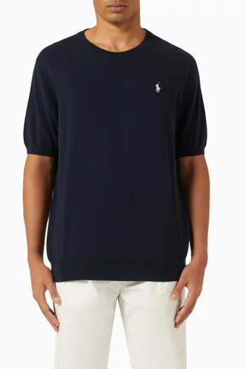 Embroidered Logo Sweater T-shirt