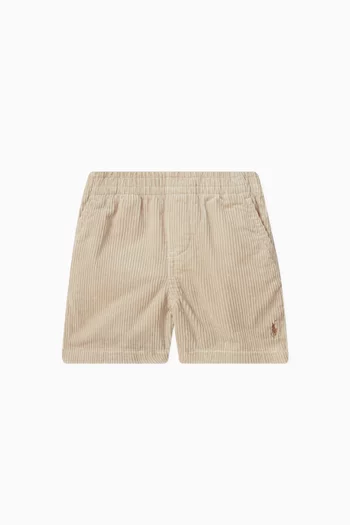 Logo Shorts in Velvet