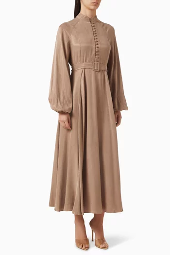 Gloria Belted Midi Dress