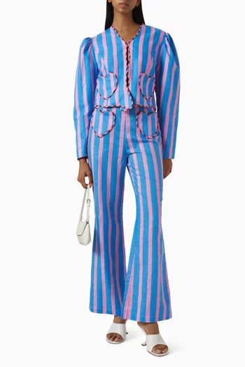 Cristina Jacket Top in Linen Blend