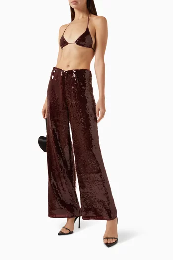 بنطال ماريلين مطرز بالترتر