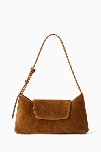 Envelope Shoulder Bag in Suede