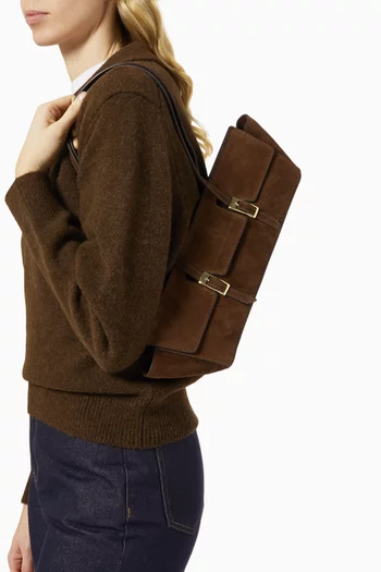 Small Le Bateau Shoulder Bag in Suede