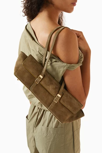 Small Le Bateau Shoulder Bag in Suede