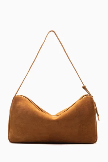 Large Trousse Shoulder Bag in Suede