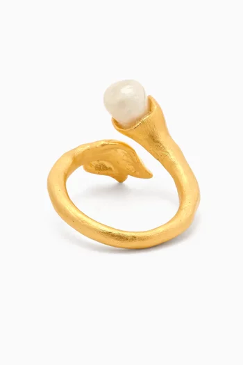 R-UNA-WHITE-GOLD RINGS BRASS DIPPED IN 21K GOLD WITH A MATTE FINISH & CUSTOM-MADE RESIN STONES  FASHION JEWELRY:White    :One Size|218566329