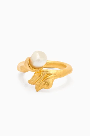 R-UNA-WHITE-GOLD RINGS BRASS DIPPED IN 21K GOLD WITH A MATTE FINISH & CUSTOM-MADE RESIN STONES  FASHION JEWELRY:White    :One Size|218566329