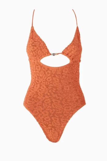 Bead-embellished Fowler One-piece Swimsuit