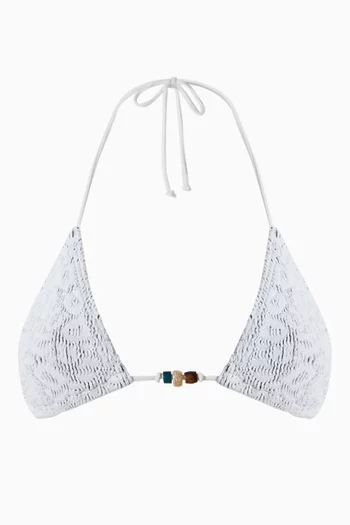 Bead-embellished Ingrid Bikini Top
