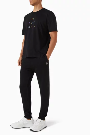 بنطال رياضي بقصة ضيقة وشعار زيبرا قطن عضوي