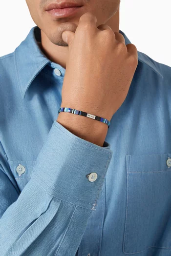 Stripe Flat Bead Bracelet