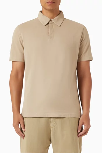 تي شيرت بولو بقصة عادية قطن عضوي بيكيه