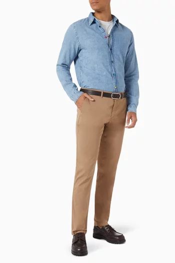 Tapered-fit Chino Pants in Stretch Cotton Twill