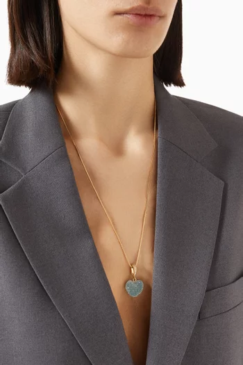 Jelly Heart Pendant in 18kt Gold-plated Brass