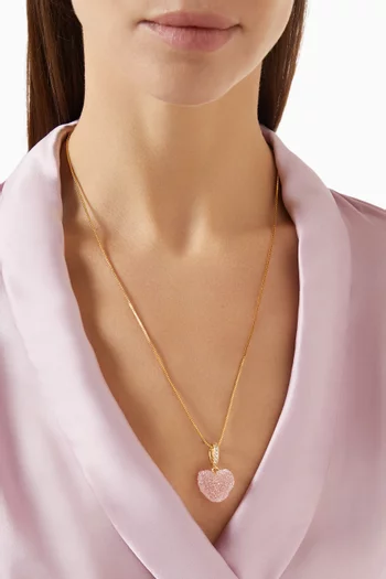Jelly Heart Pendant in 18kt Gold-plated Brass