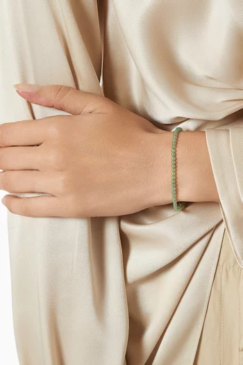 Jade Bracelet in 18kt Gold-plated Brass