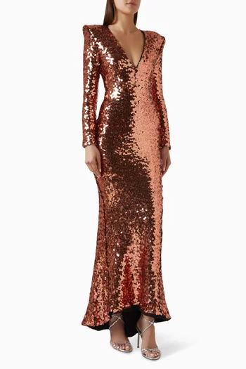 Aelita Sequin-embellished Gown