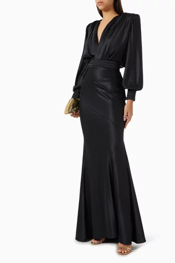Betsy Gown in Stretch-satin