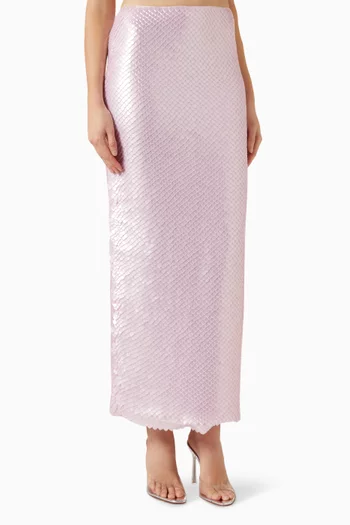 Fishscale Maxi Skirt