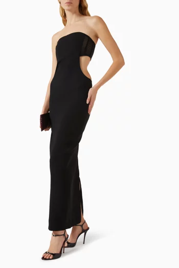 Strapless Corset Maxi Dress