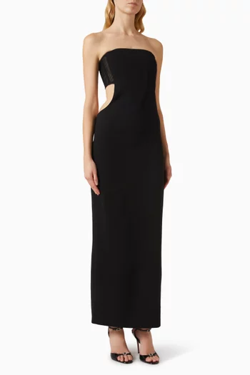 Strapless Corset Maxi Dress