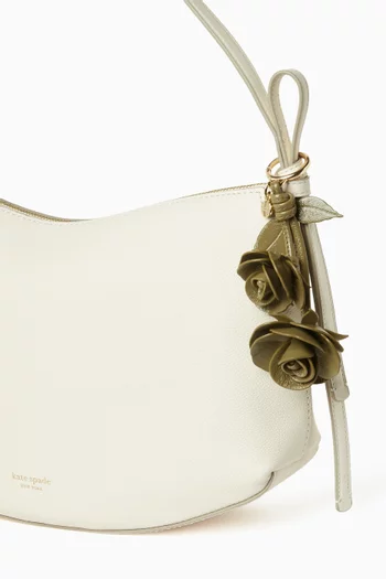 Charmed Rose Bag Charm in Leather