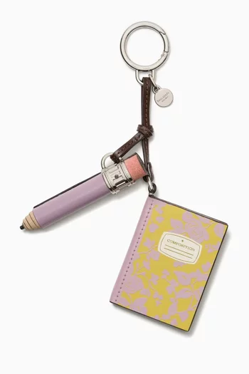Charmed Notebook Key Ring in Leather