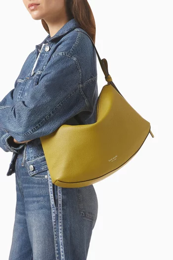 Loop Large Shoulder Bag in Pebbled Leather