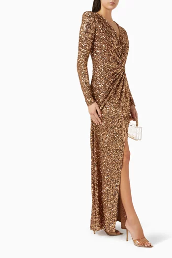 Sequin-embellished Gown