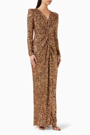 Sequin-embellished Gown