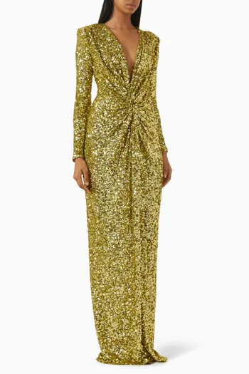 Sequin-embellished Gown
