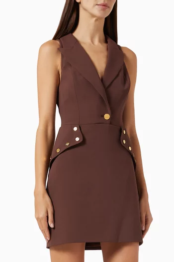 Tailored Mini Dress in Crepe