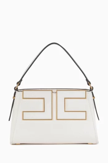 Small Logo Tote Bag in Faux Leather