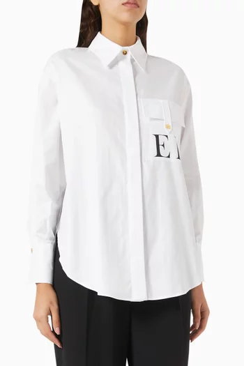 Logo Shirt in Cotton-poplin