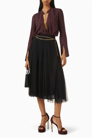 Necklace Bodysuit in Georgette