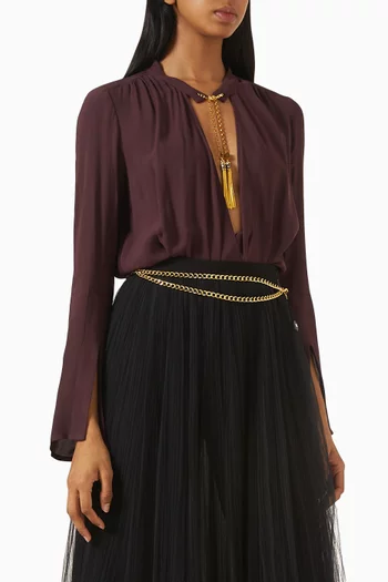 Necklace Bodysuit in Georgette