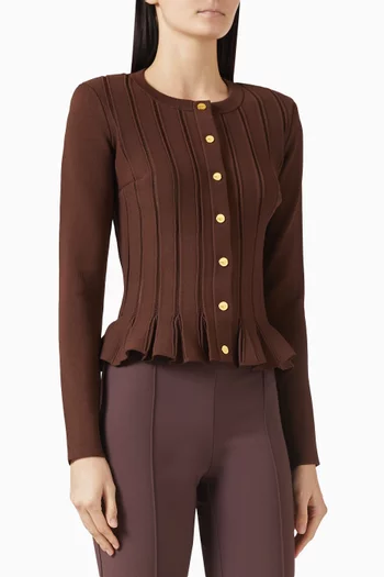 كارديغان على شكل جرس فيسكوز منسوج