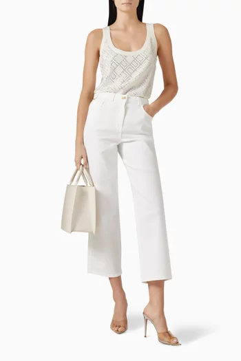 Crystal-embellished Tank Top in Wool