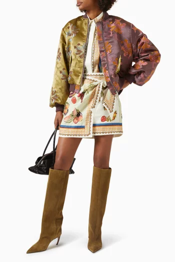 Adriana Bomber Jacket in Jacquard