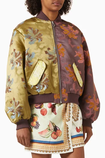 Adriana Bomber Jacket in Jacquard