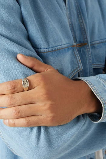 Always Lucky Signet Ring in Silver-plated Brass