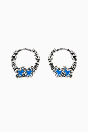 أقراط بشعار النجمة الذائبة فضة إسترلينية