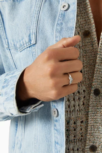 Big Icon Galloping Ring in Sterling Silver
