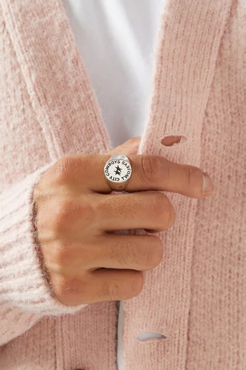 Ignorant Cowboys Signet Ring in Sterling Silver