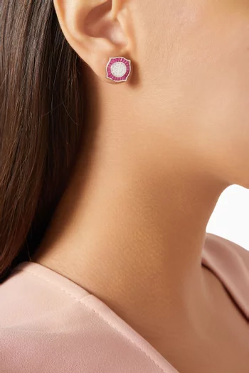 أقراط مرصعة بالكريستال فضة إسترلينية