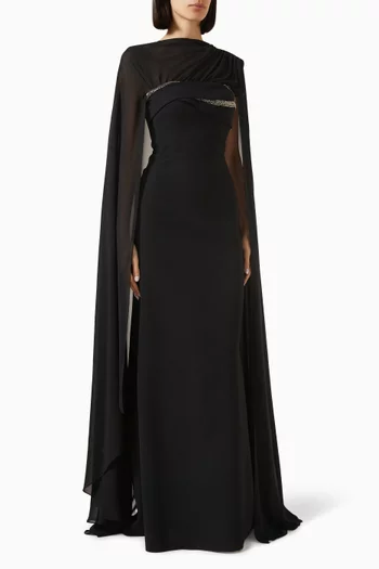 Saffron Gown in Crepe
