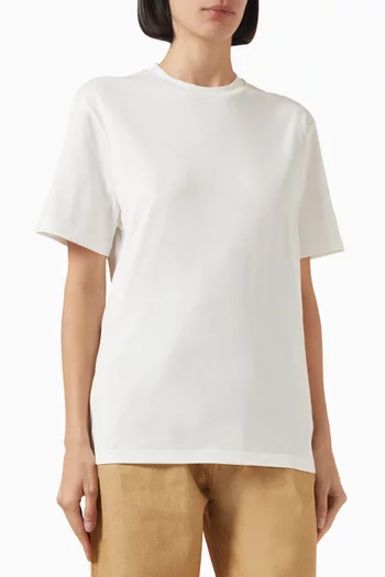 تي شيرت مزين بطبعة قطن