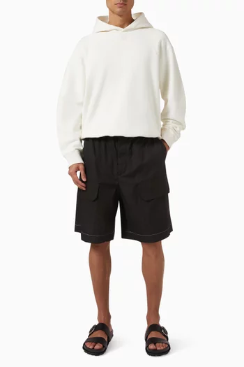 Hooded Sweatshirt in Stretch Cotton